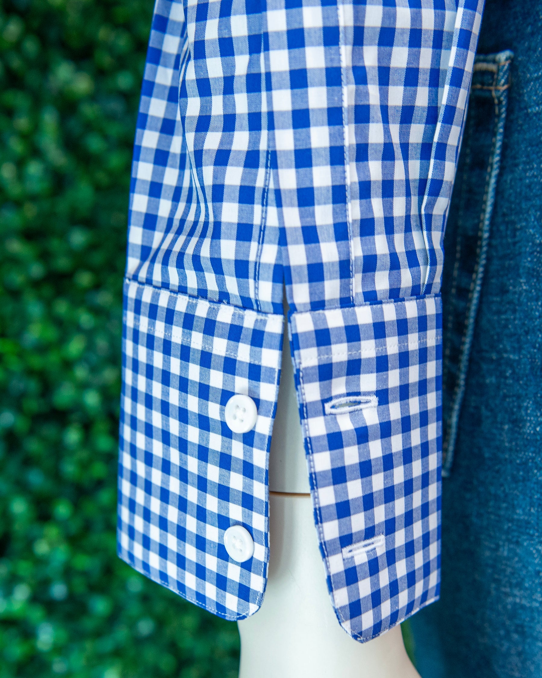 Navy Gingham Button Down