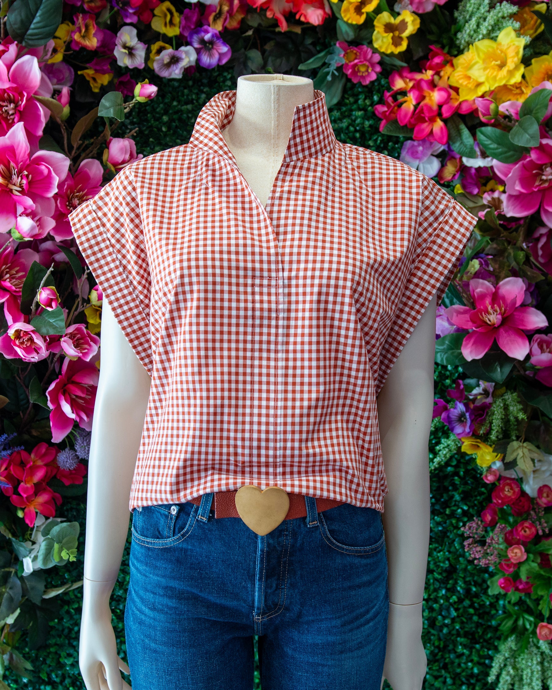 Orange Cap Sleeve Popover