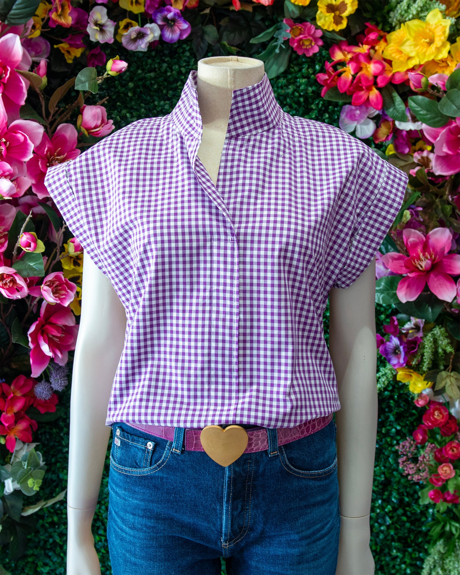 Purple Cap Sleeve Popover