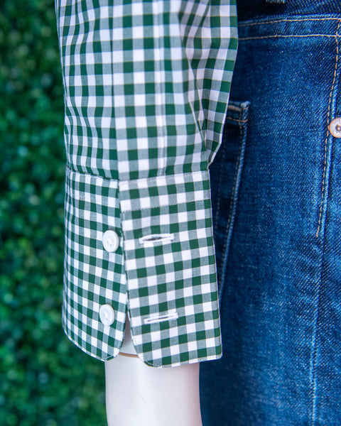 The Pinstripe Button Down - Green main image 0