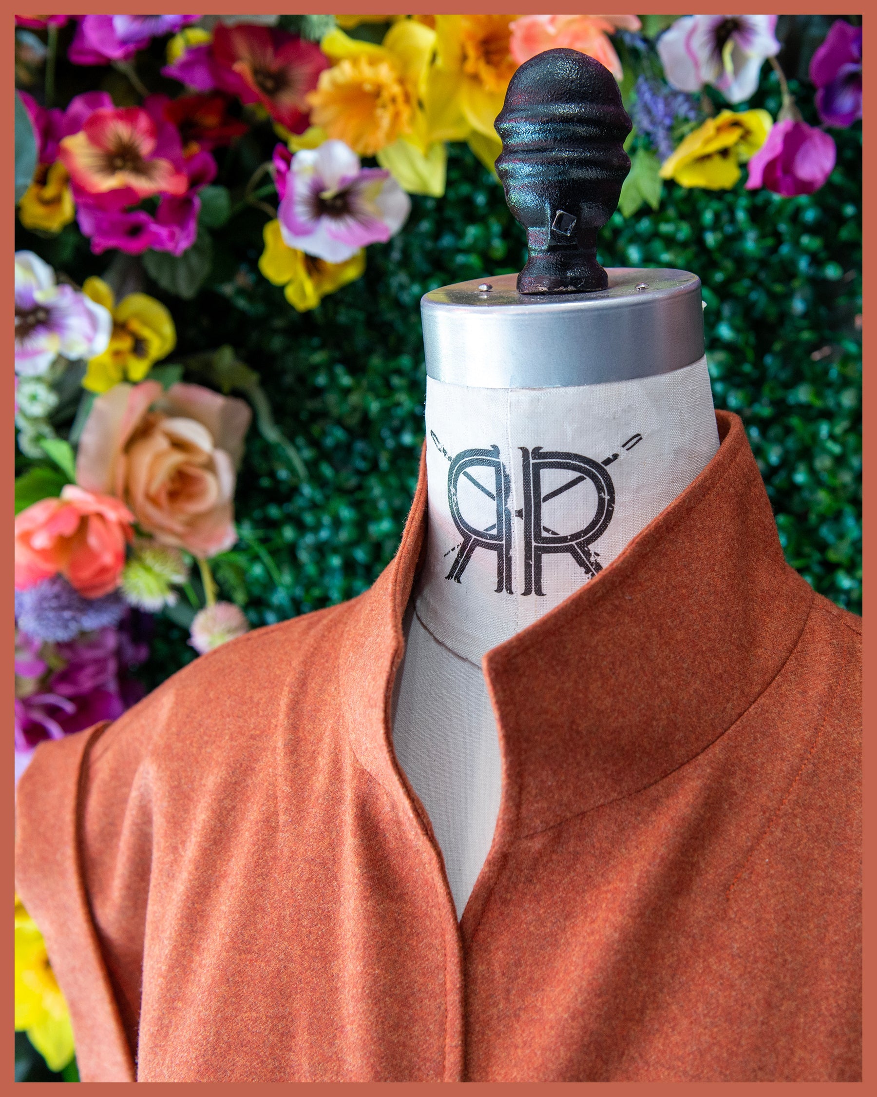 Orange Flannel Cap Sleeve Dress