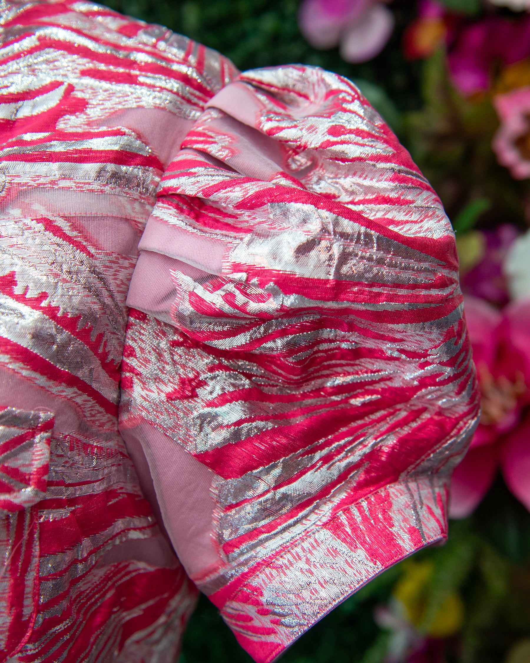 Pink Brocade Western Shirtdress