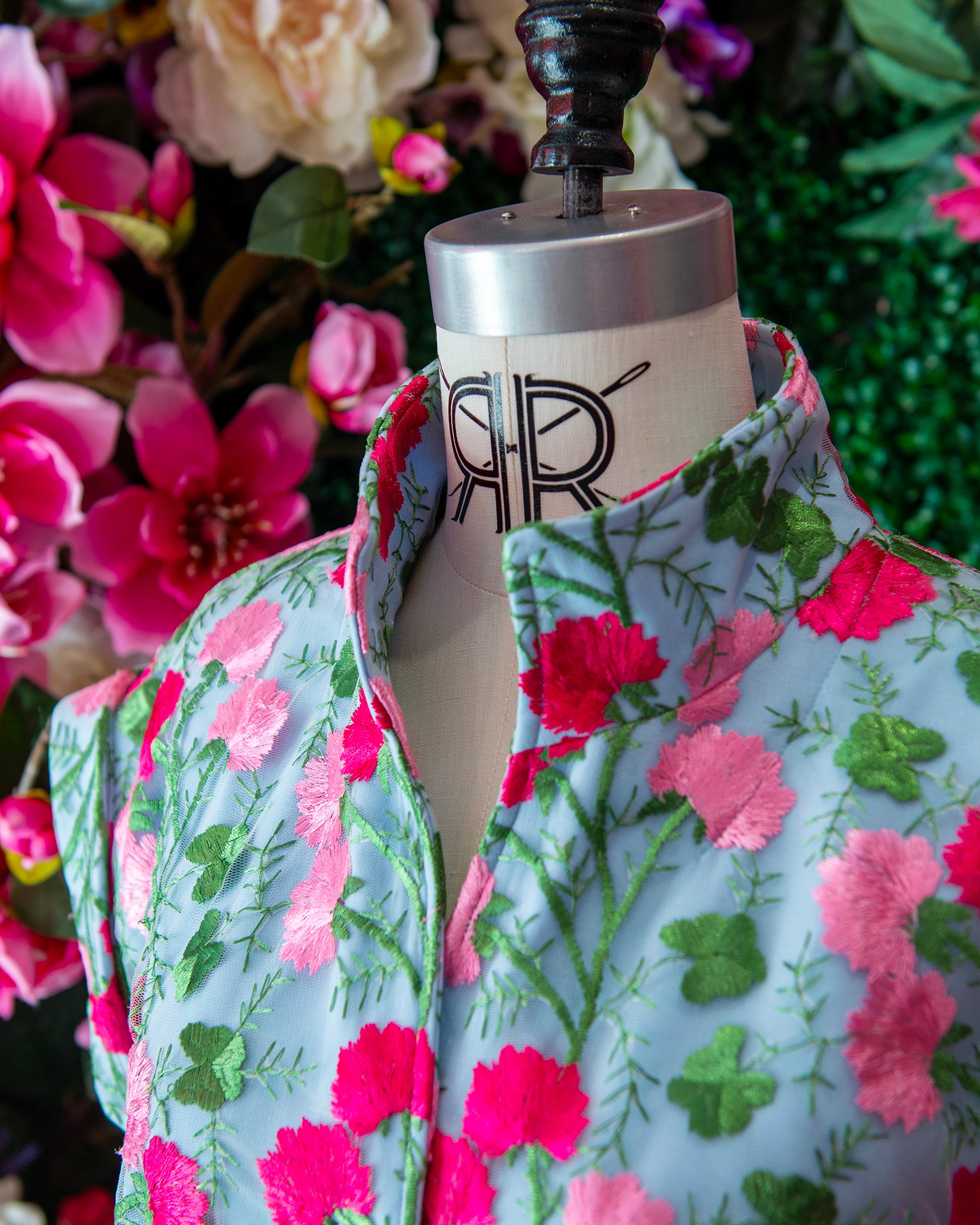 Embroidered Lace Overlay Set