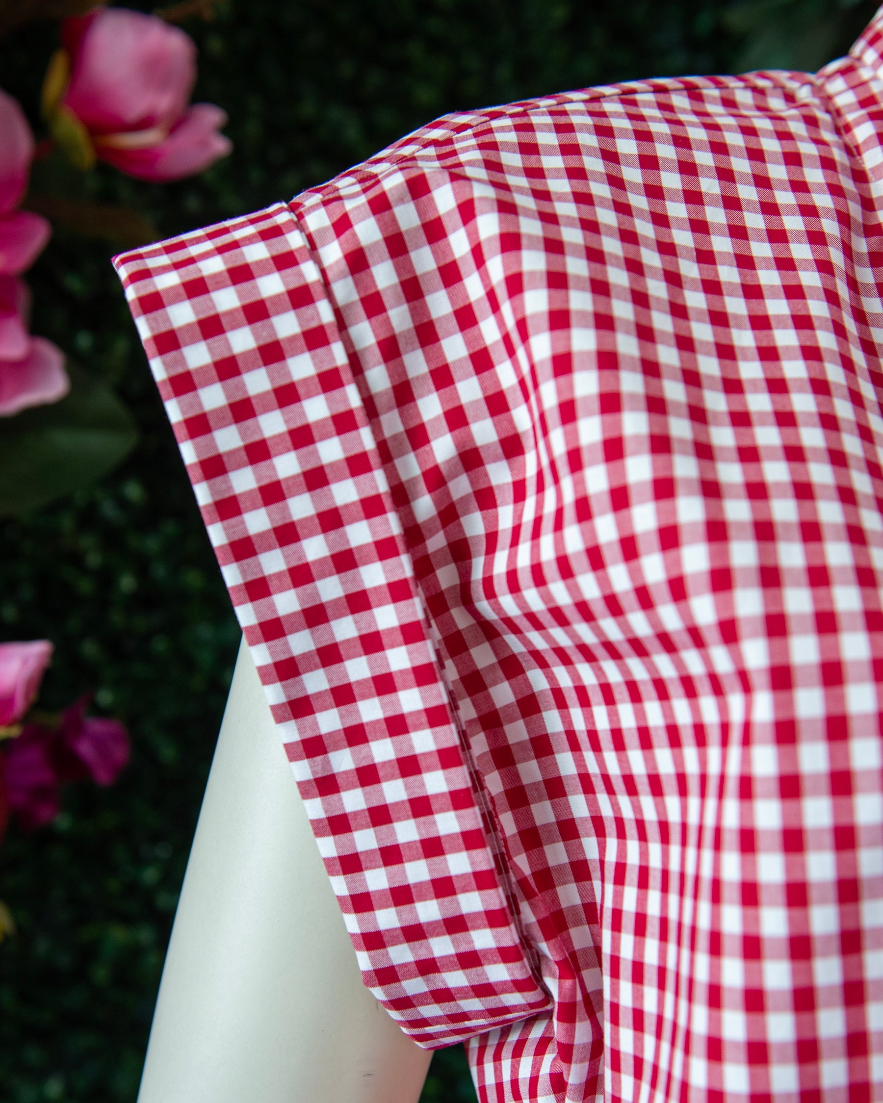 Red Cap Sleeve Popover