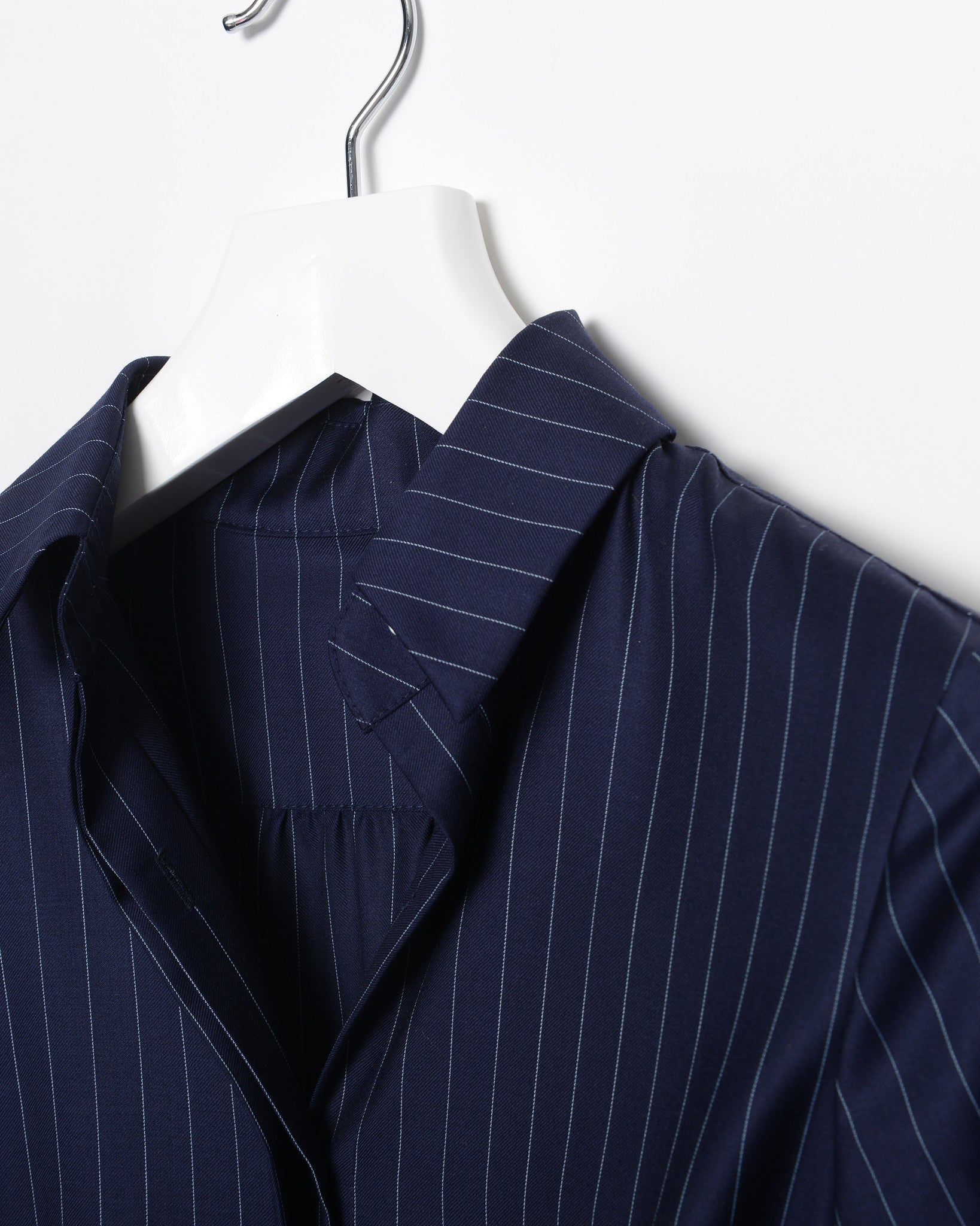 Penelope - Navy Pinstripe Suiting Dress