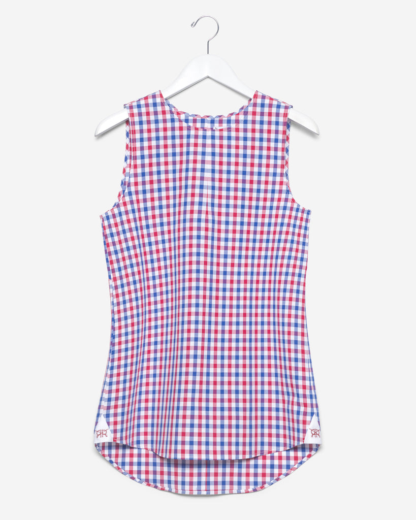 Sleeveless - Red and Blue Gingham