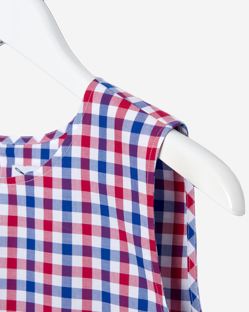 Sleeveless - Red and Blue Gingham