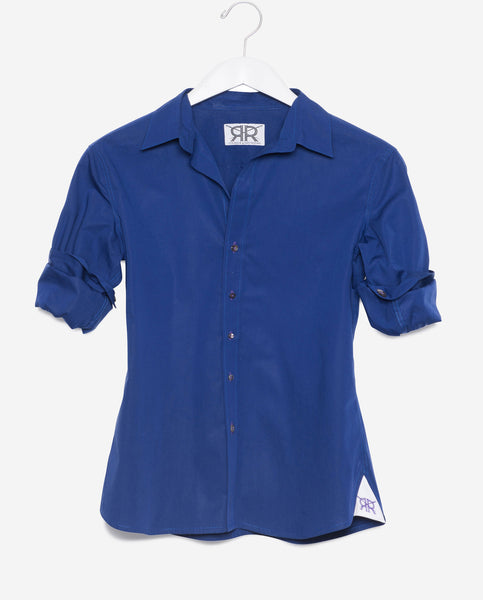 blue women's dress shirt Tailored Shirt