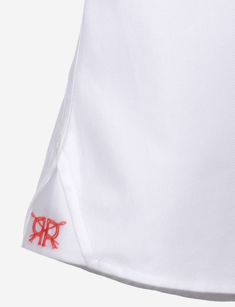 Tailored - White with Red Collar