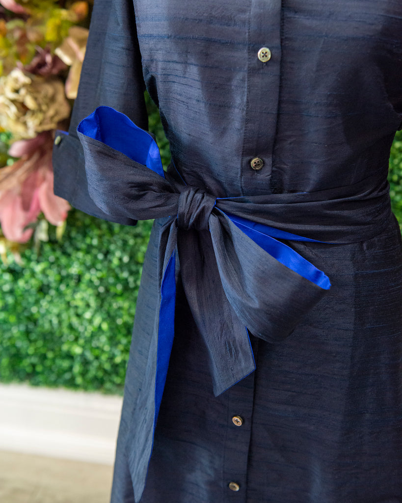 Dupioni Silk Shirtdress