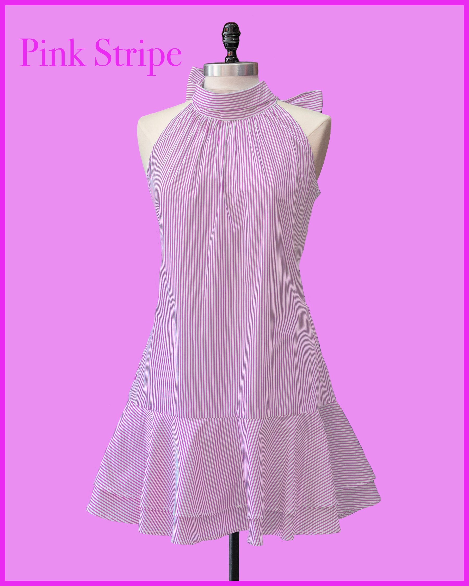 Custom Made Striped Halter Dress by Double R Use My Measurements / All Four Custom Made Striped Halter Dress by Double R Use My Measurements / All Four