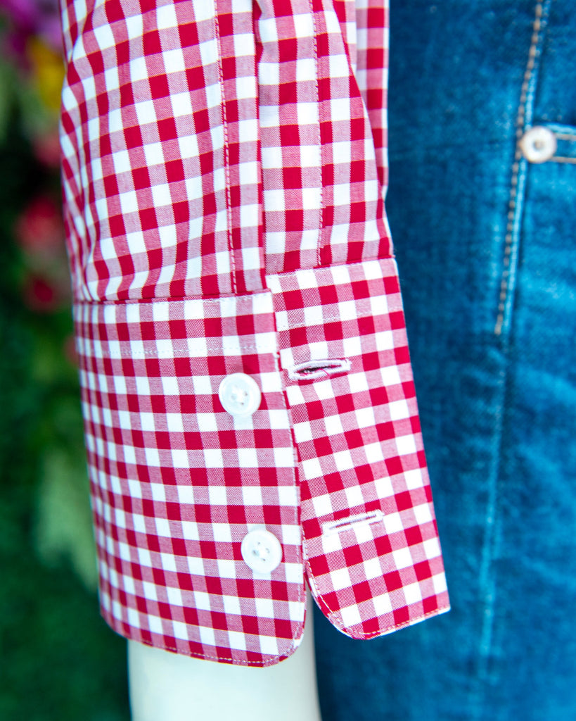 Red Gingham Button Down