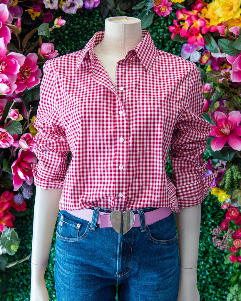 Red Gingham Button Down