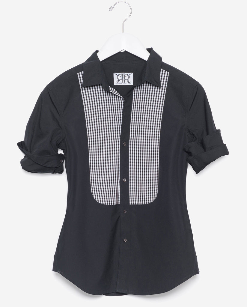 Tailored - Black with Gingham Bib