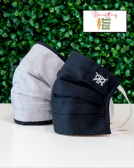 3 Pack Black Pique Reversible Cotton Mask