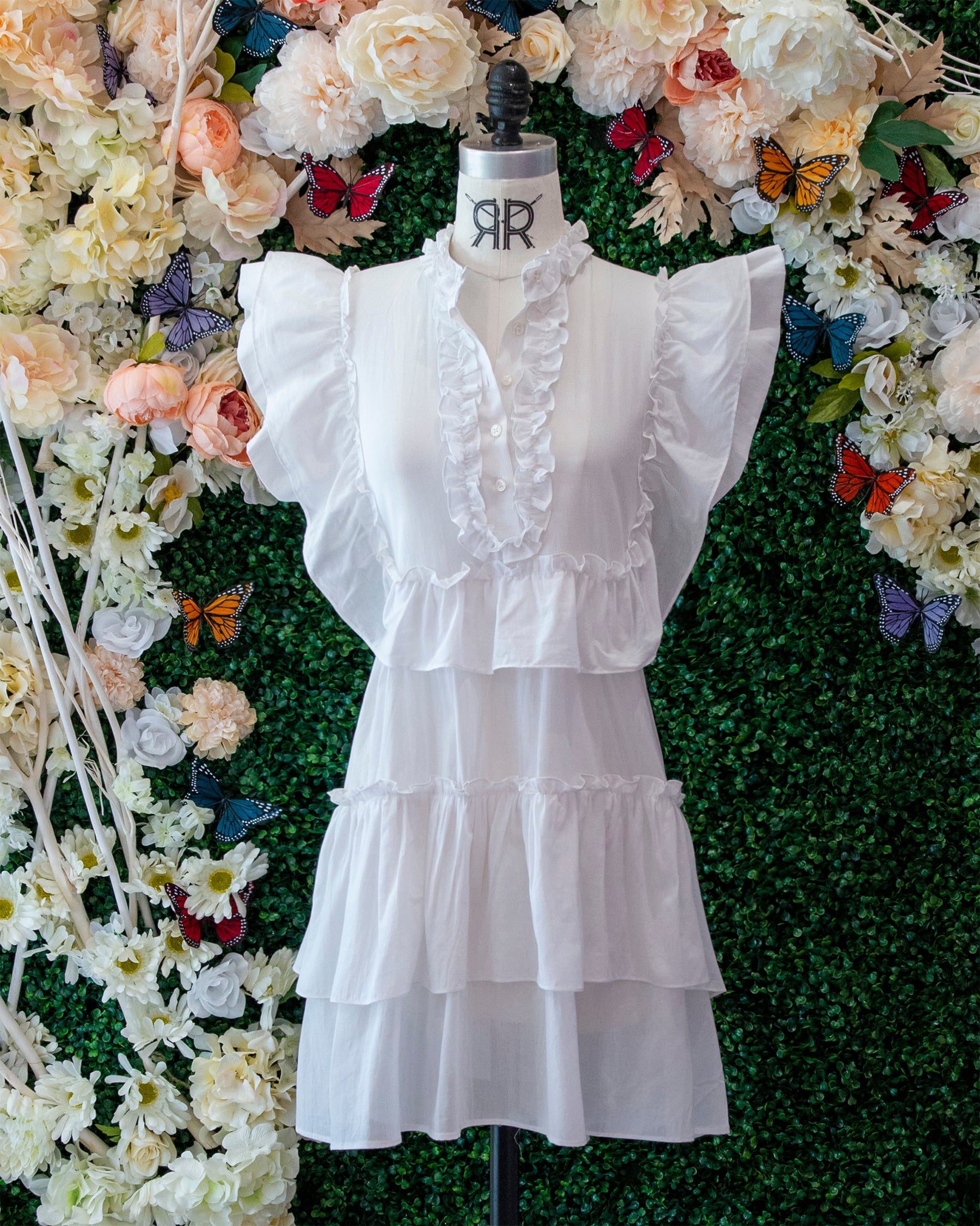 Tiered Ruffle Dress - Double R by Ravi Ratan Double R Brand - Dallas Tiered Ruffle Dress - Double R by Ravi Ratan Double R Brand - Dallas