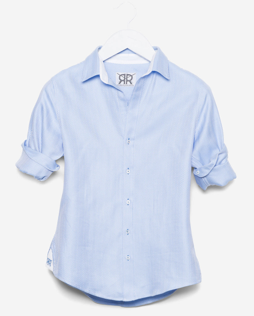 Tailored - Blue Herringbone