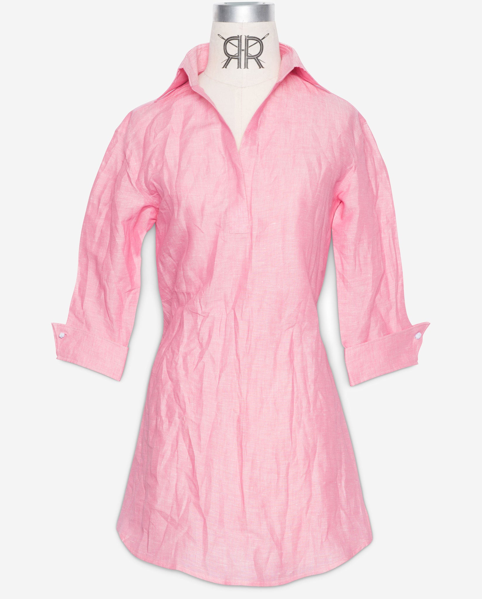 Tunic Pullover - Bright Pink Linen Tunic top for women by Double R No Monogram / Pink / Custom Tunic Pullover - Bright Pink Linen Tunic top for women by Double R No Monogram / Pink / Custom