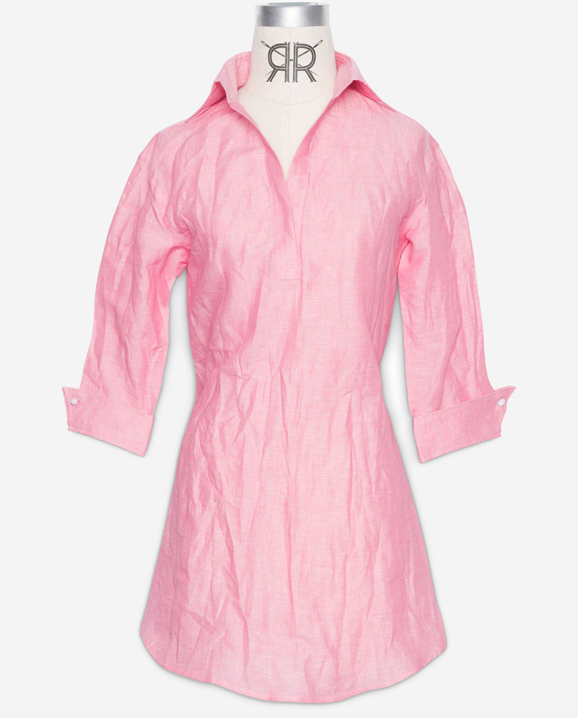 Tunic - Bright Pink Linen