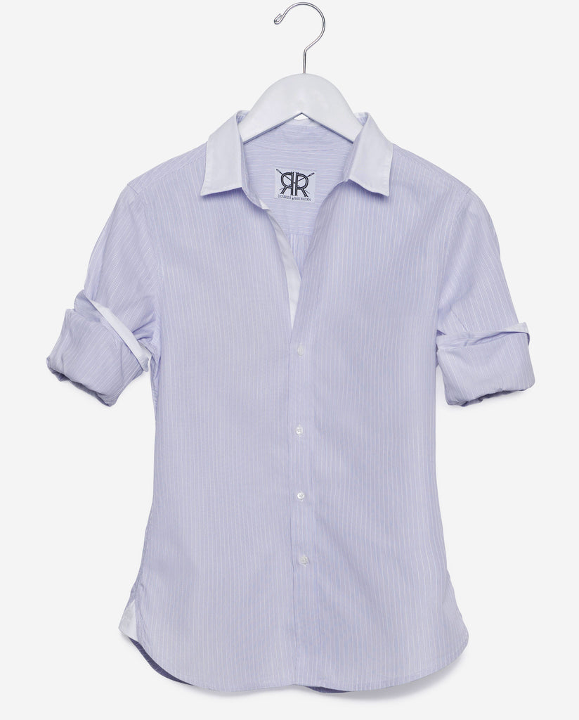 Tailored - Purple Stripe with White Collar and Cuffs