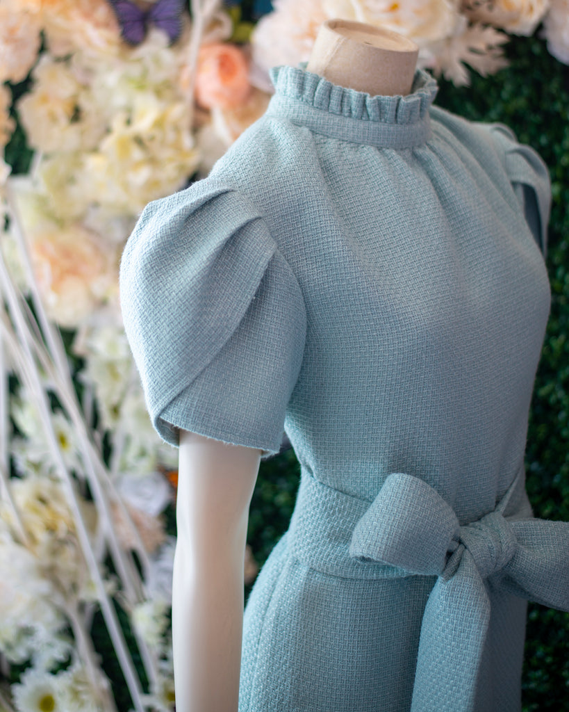 Tulip Sleeve Dress - Boucle
