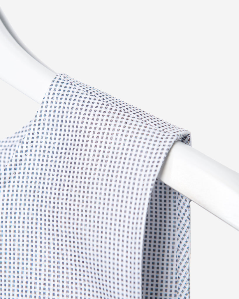 Sleeveless - Charcoal Blue Birdseye Check