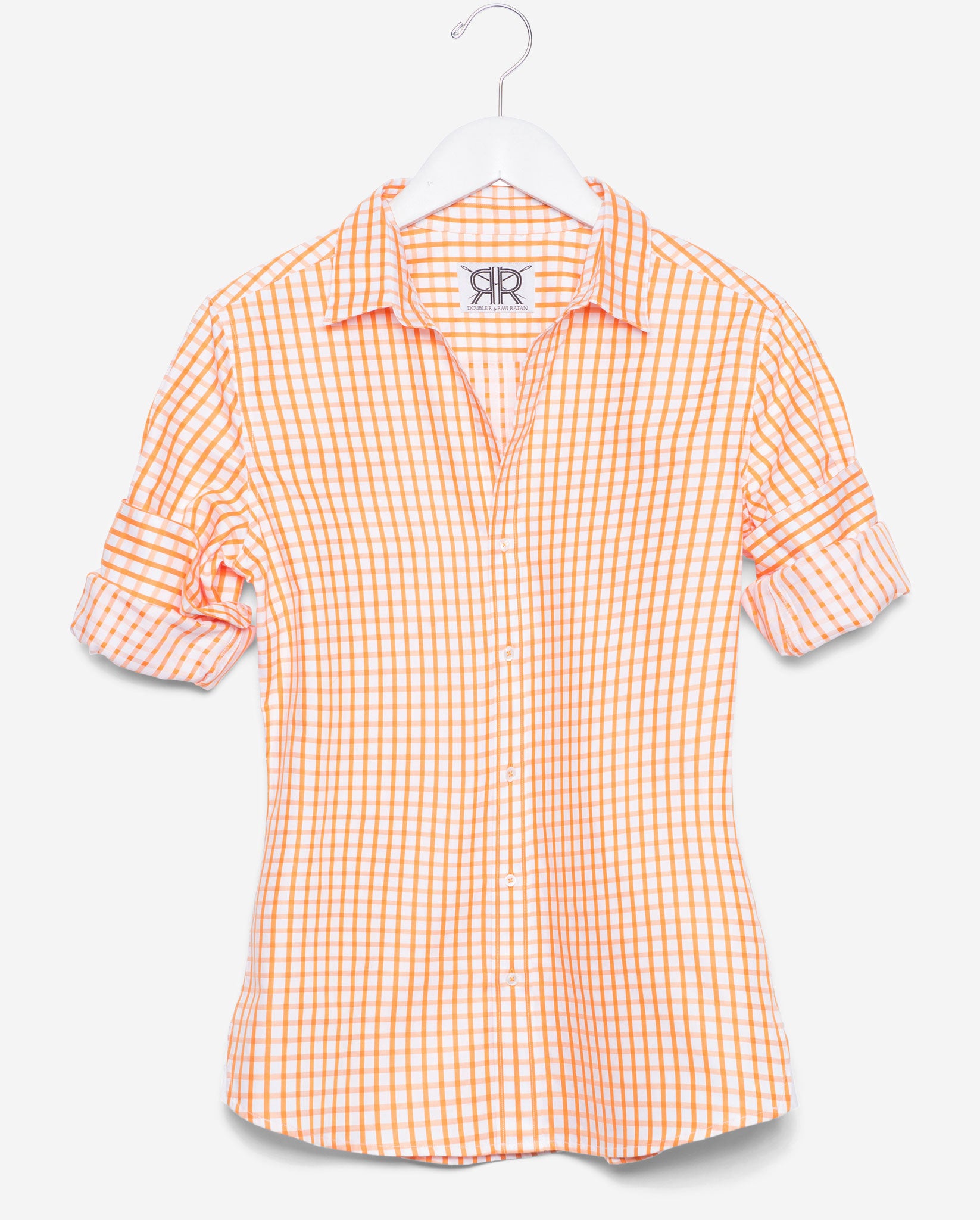 orange dress shirt for women UNTUCKit | Stretch Cotton Sleeveless Cordelia Shirt Dress