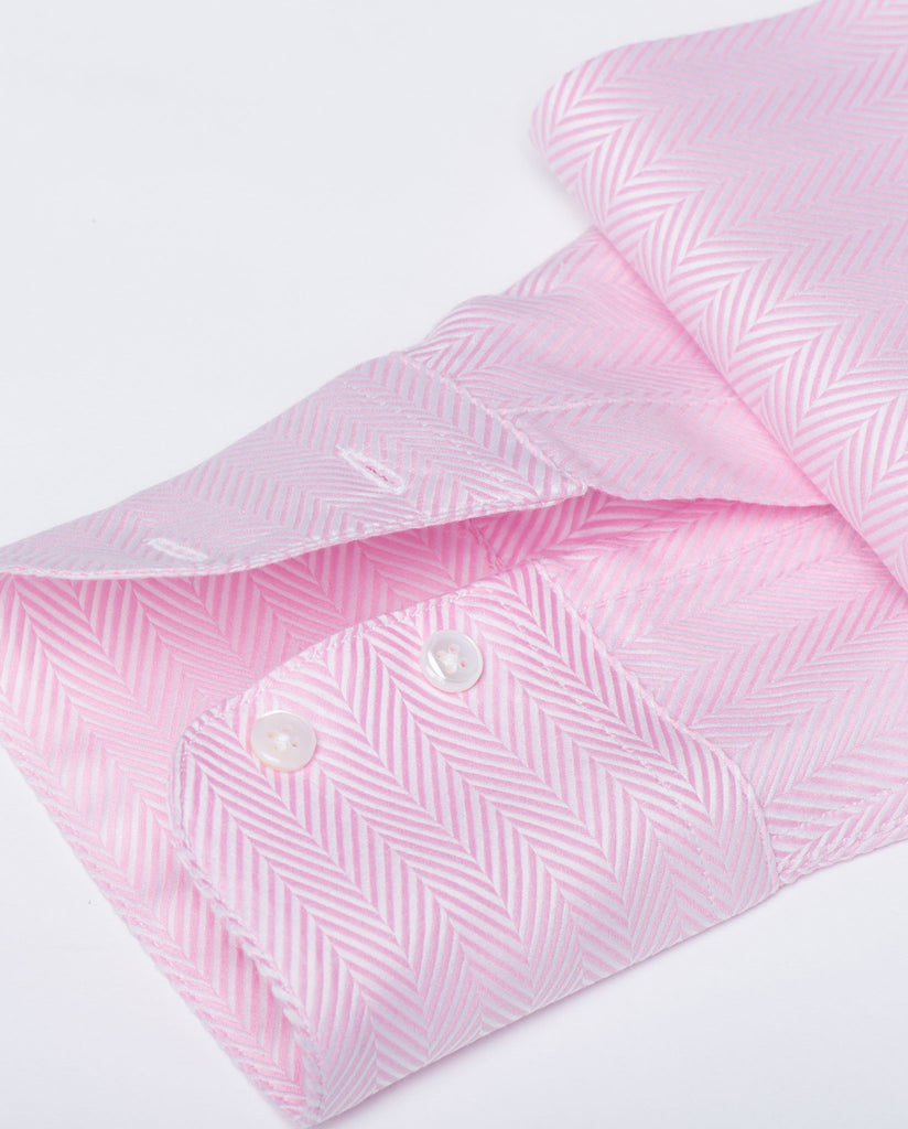 Tailored - Pink Herringbone