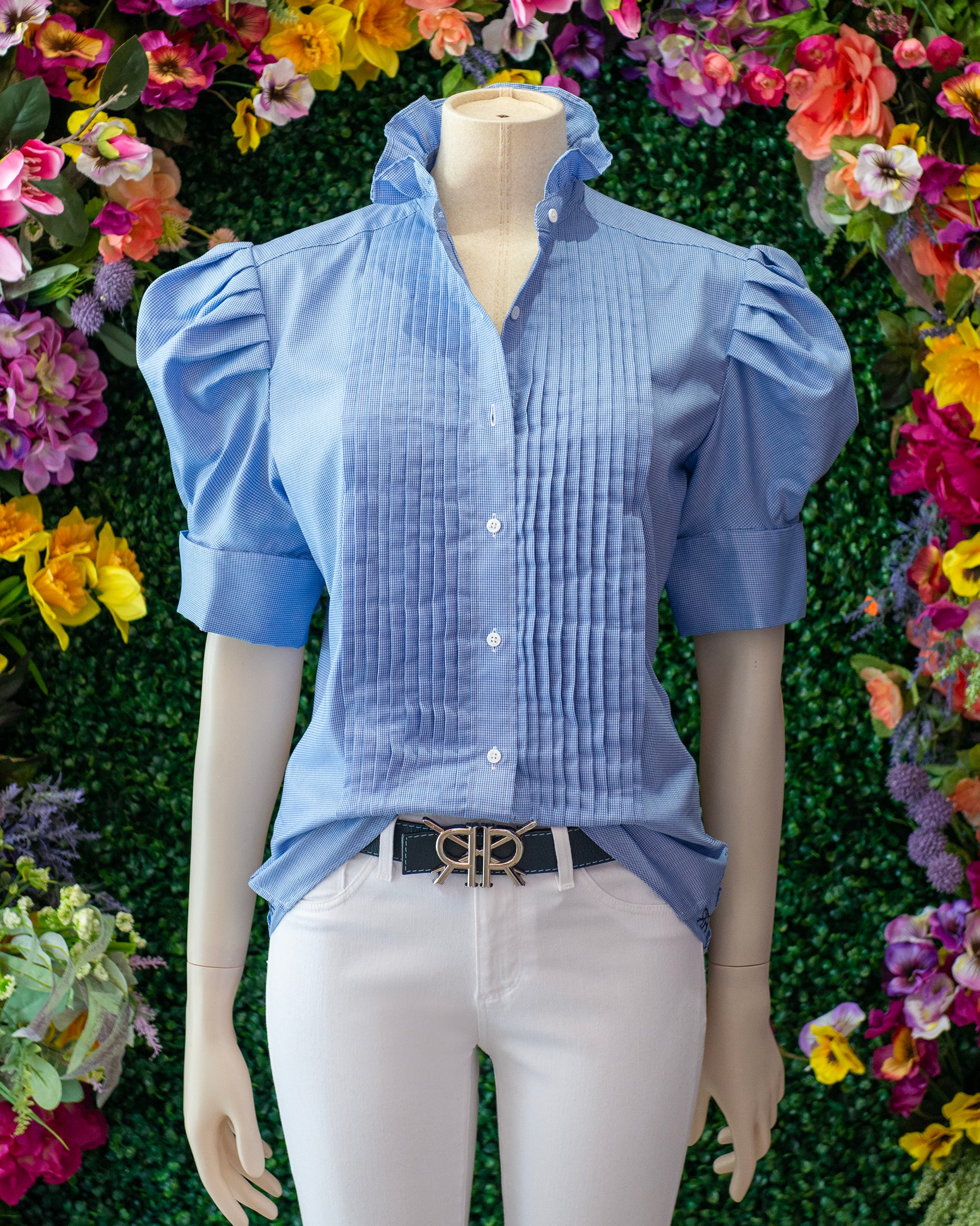 Tuxedo Pleated Button Down - Double R by Ravi Ratan – Double R Brand ...