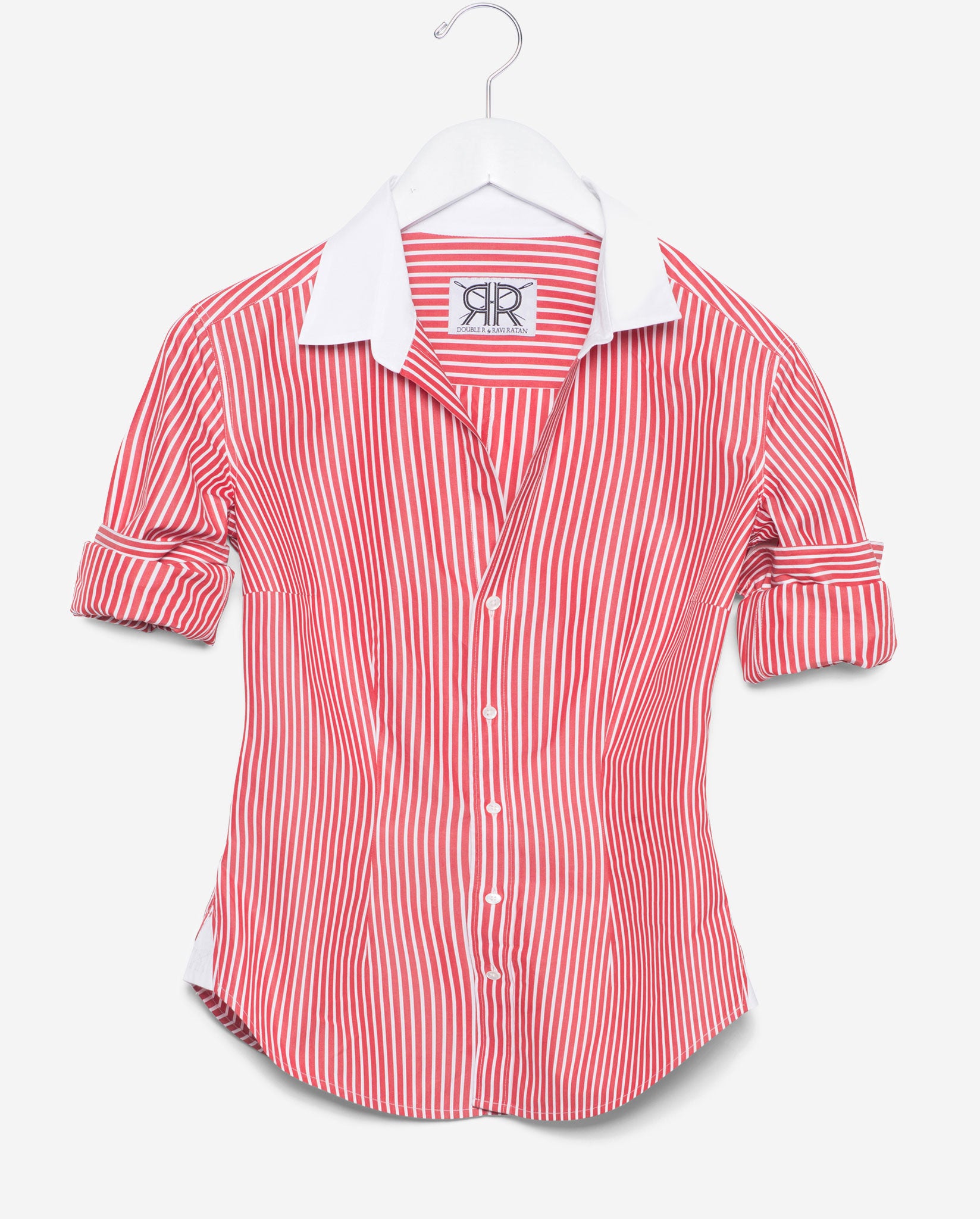 red bengal stripe dress shirt Made-in-USA Thomas Mason Red Bengal Stripe Spread Collar Dress Shirt