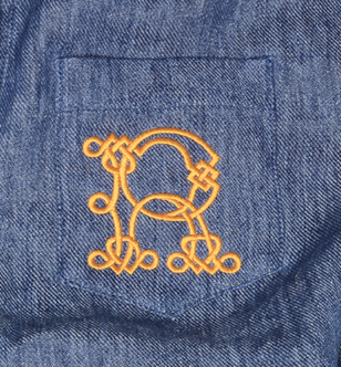 Double R Omega Monogram Large Pocket Monogramming – Double R Brand - Dallas