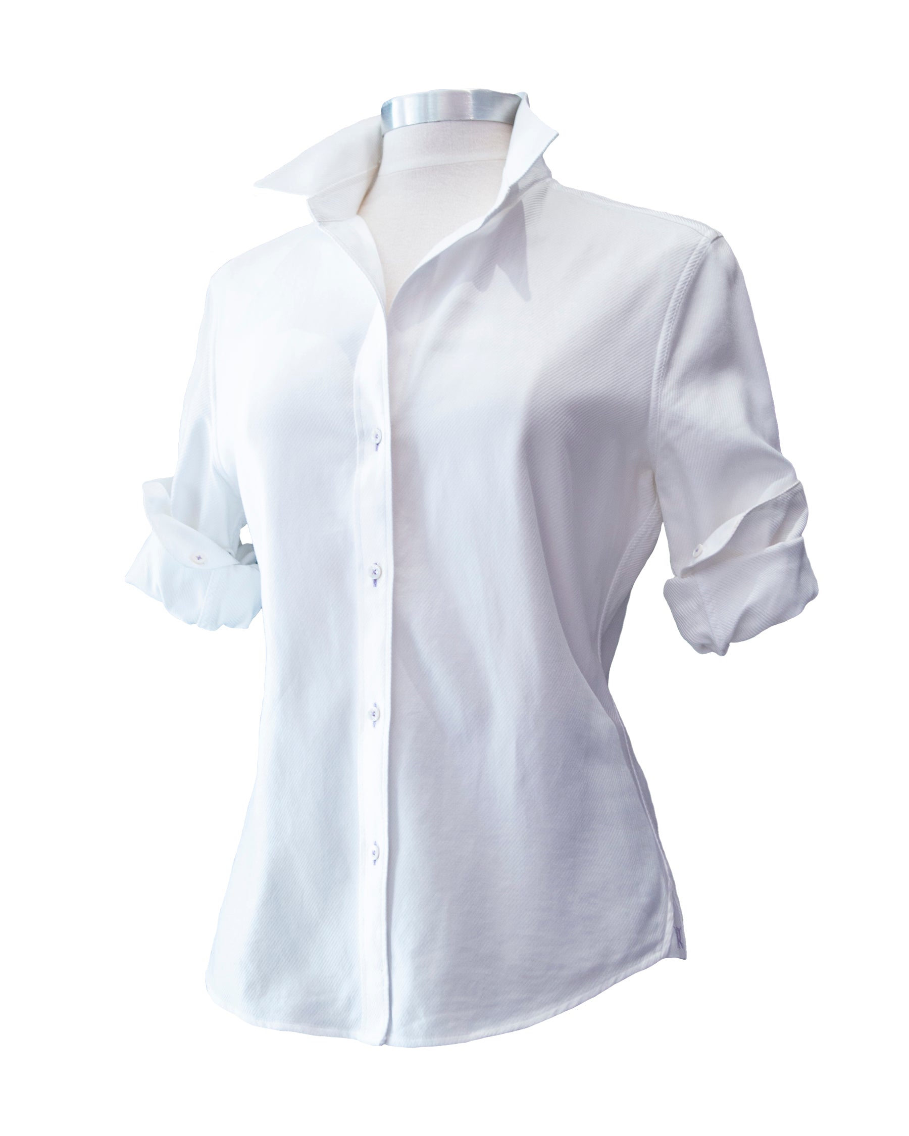 Tailored Cotton Womens Dress Shirt - Double R by Ravi Ratan Medium / Blue Tailored Cotton Womens Dress Shirt - Double R by Ravi Ratan Medium / Blue