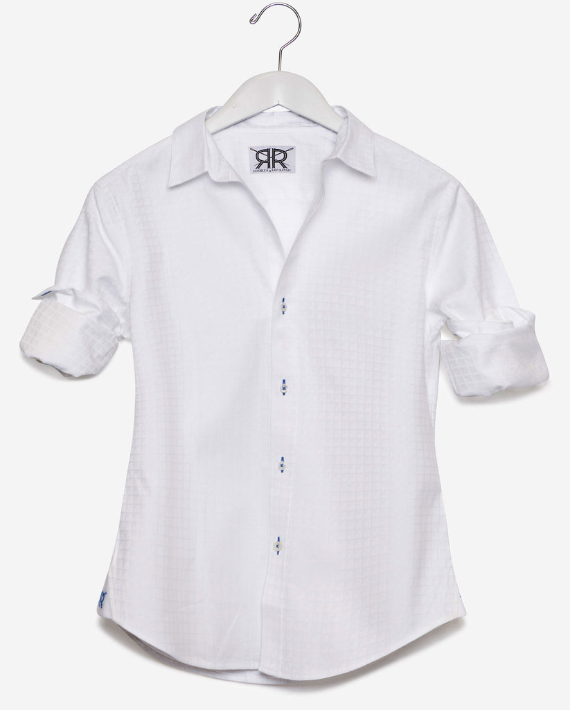 Tailored - White on White Check