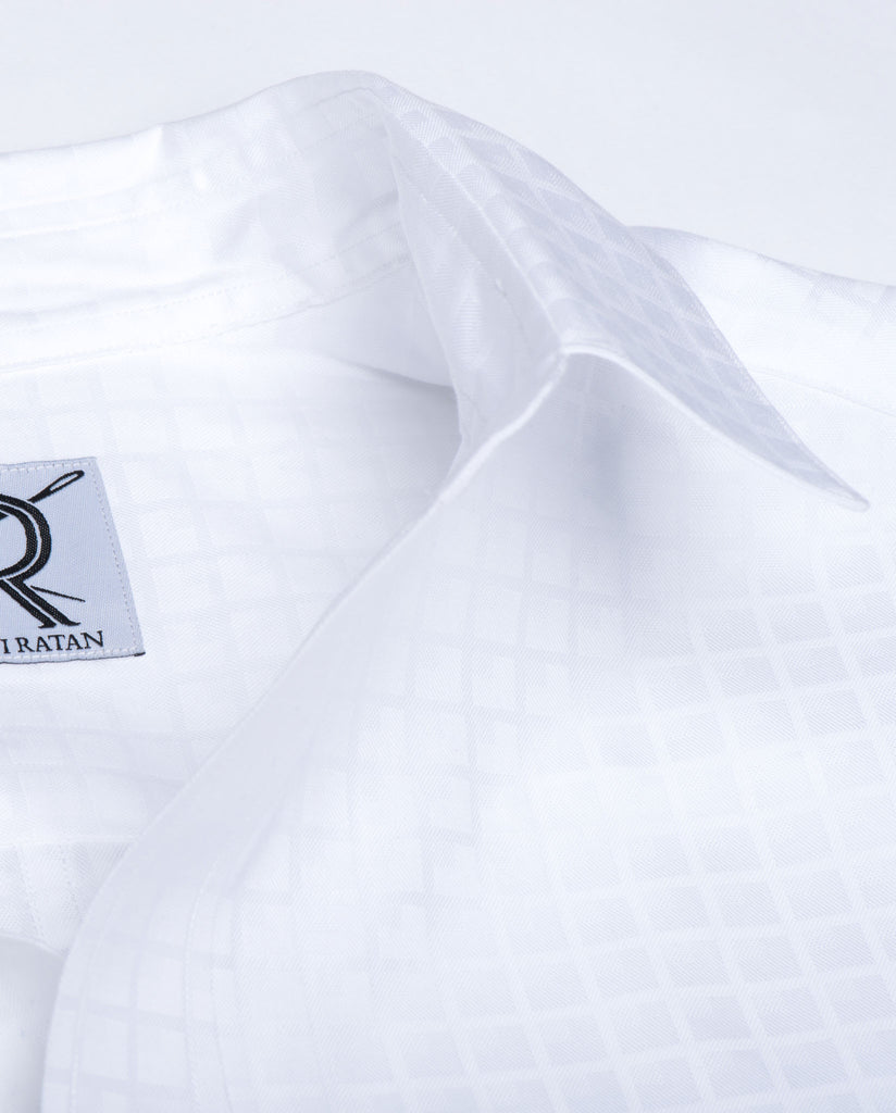 Tailored - White on White Check
