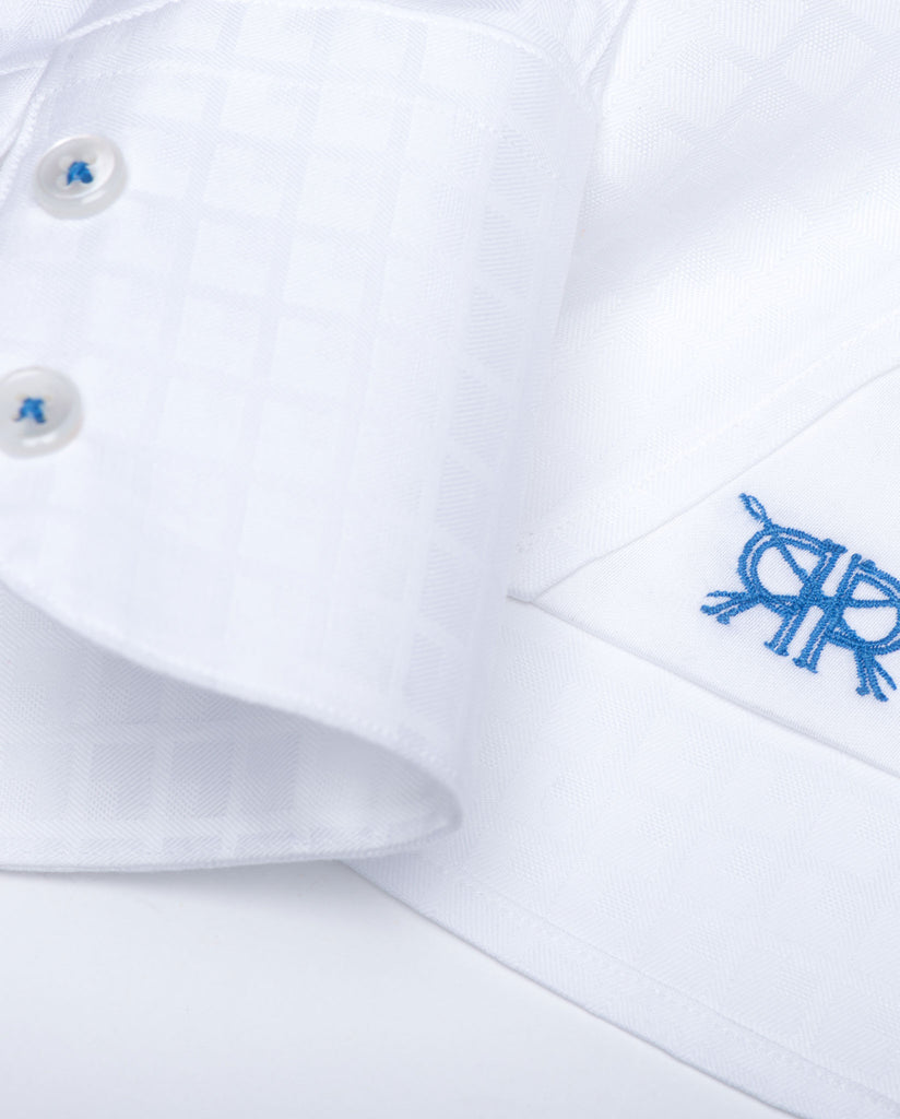 Tailored - White on White Check