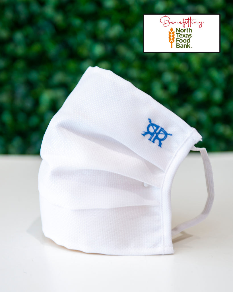 Textured White Cotton Mask