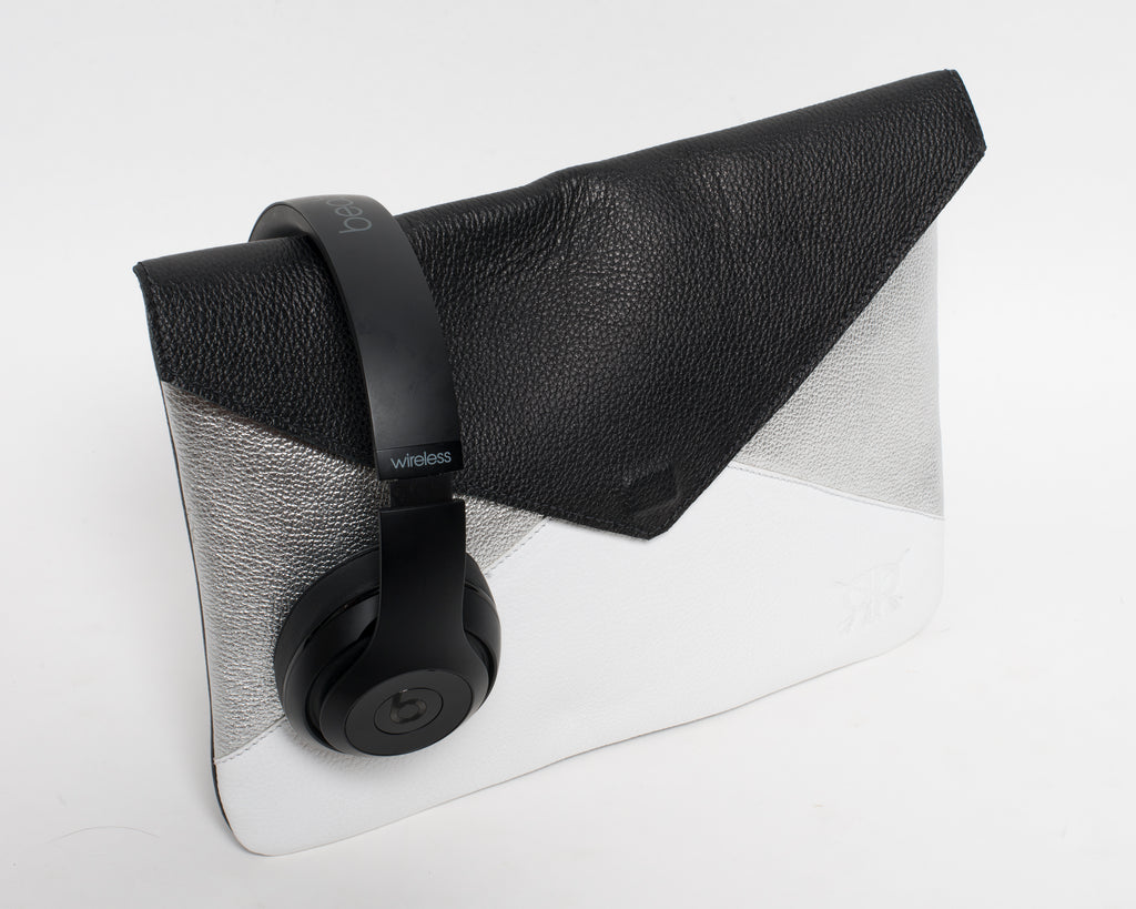 Silver Black Clutch
