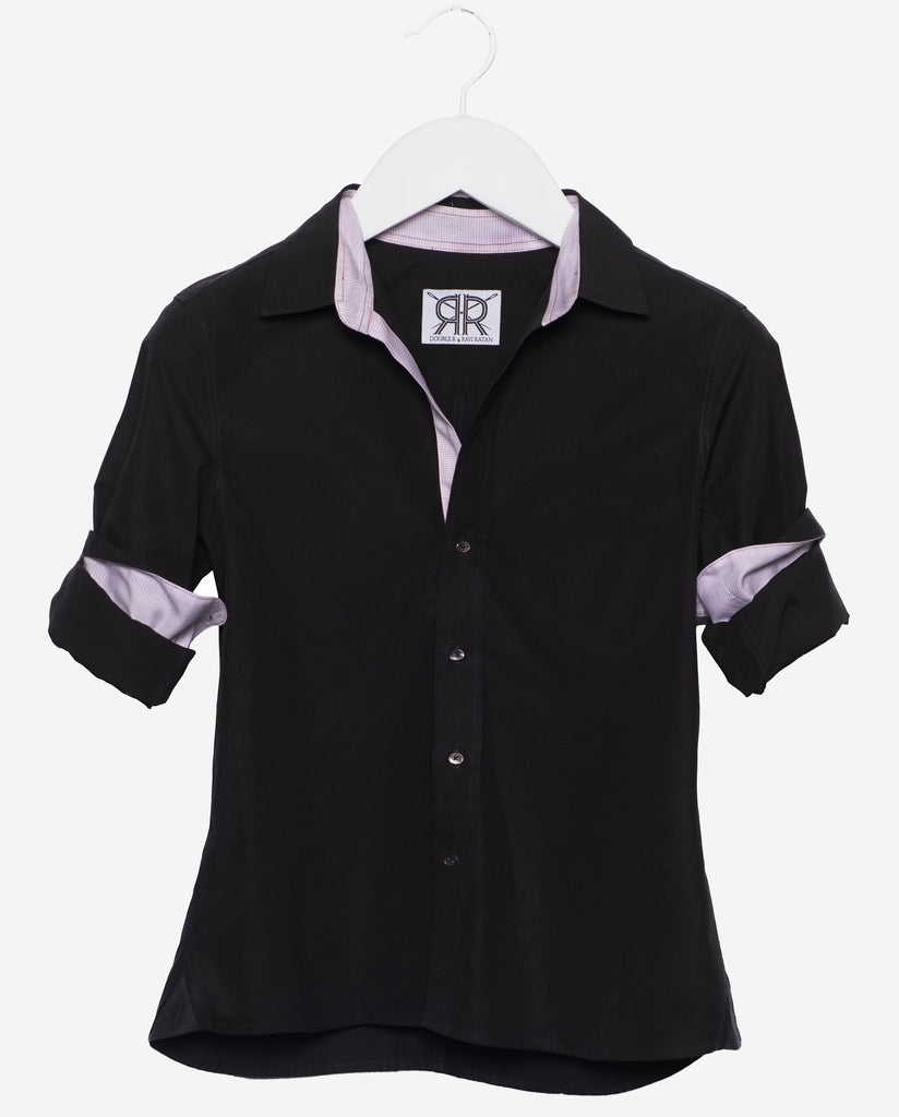 Tailored - Black with Purple Contrast