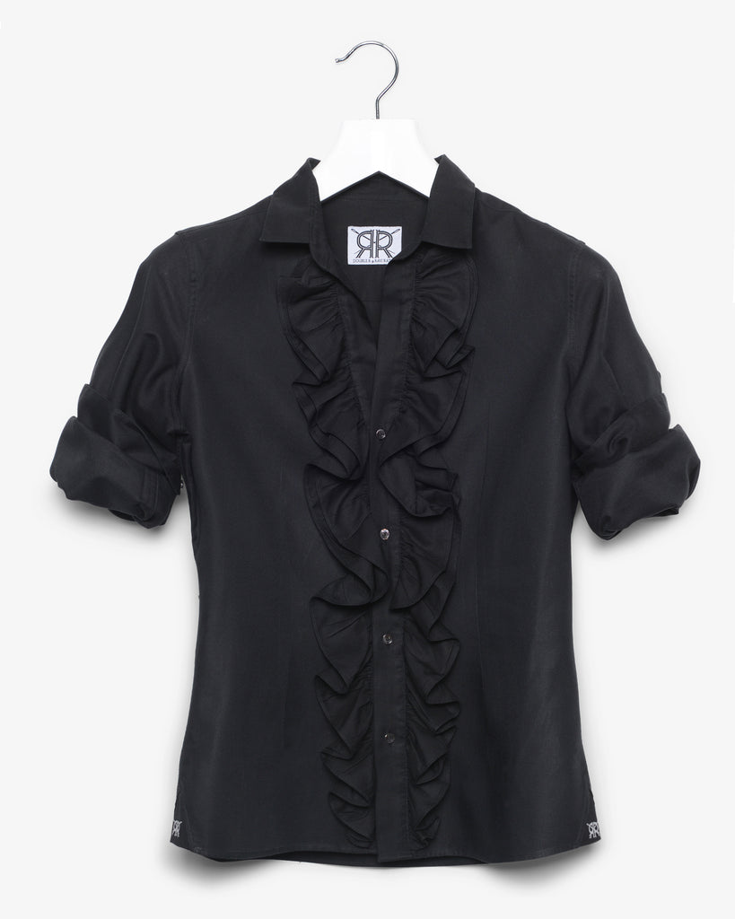 Tailored - Black Oxford Ruffle