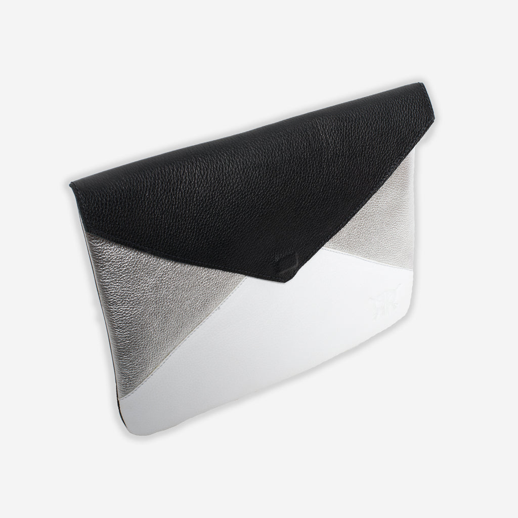 Silver Black Clutch