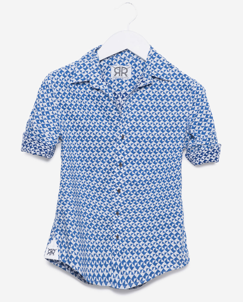 Tailored - Blue Geometric Print