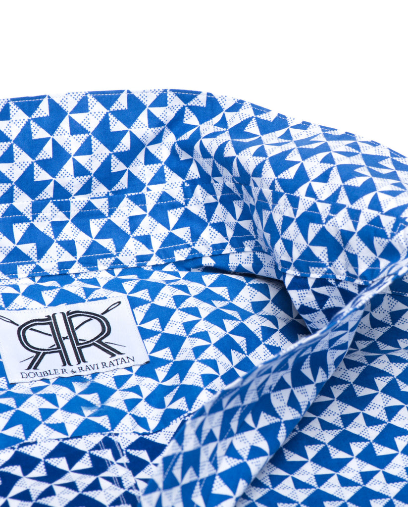 Tailored - Blue Geometric Print