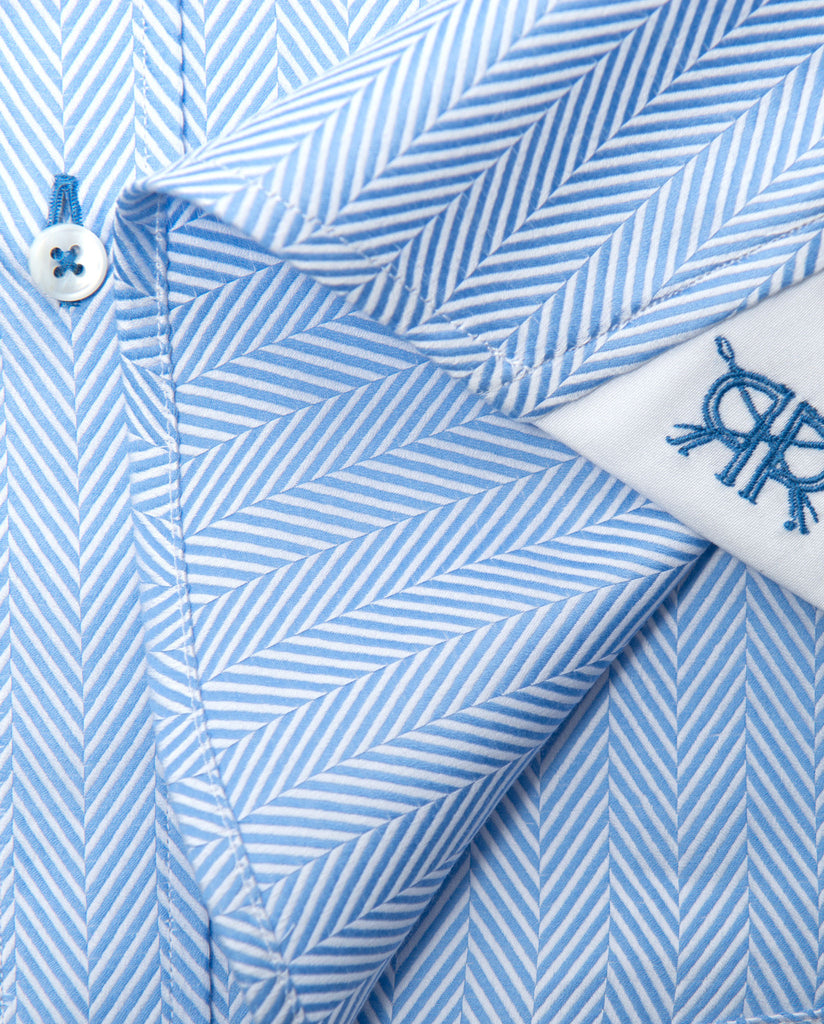 Tailored - Blue Herringbone
