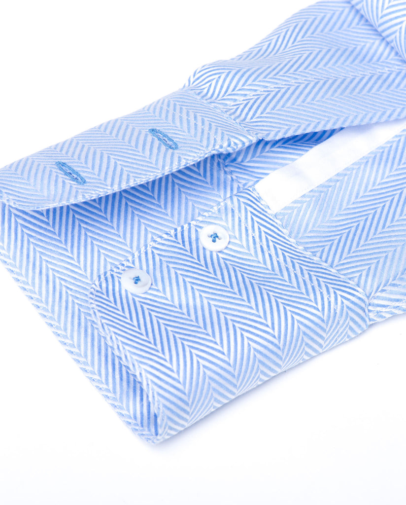 Tailored - Blue Herringbone