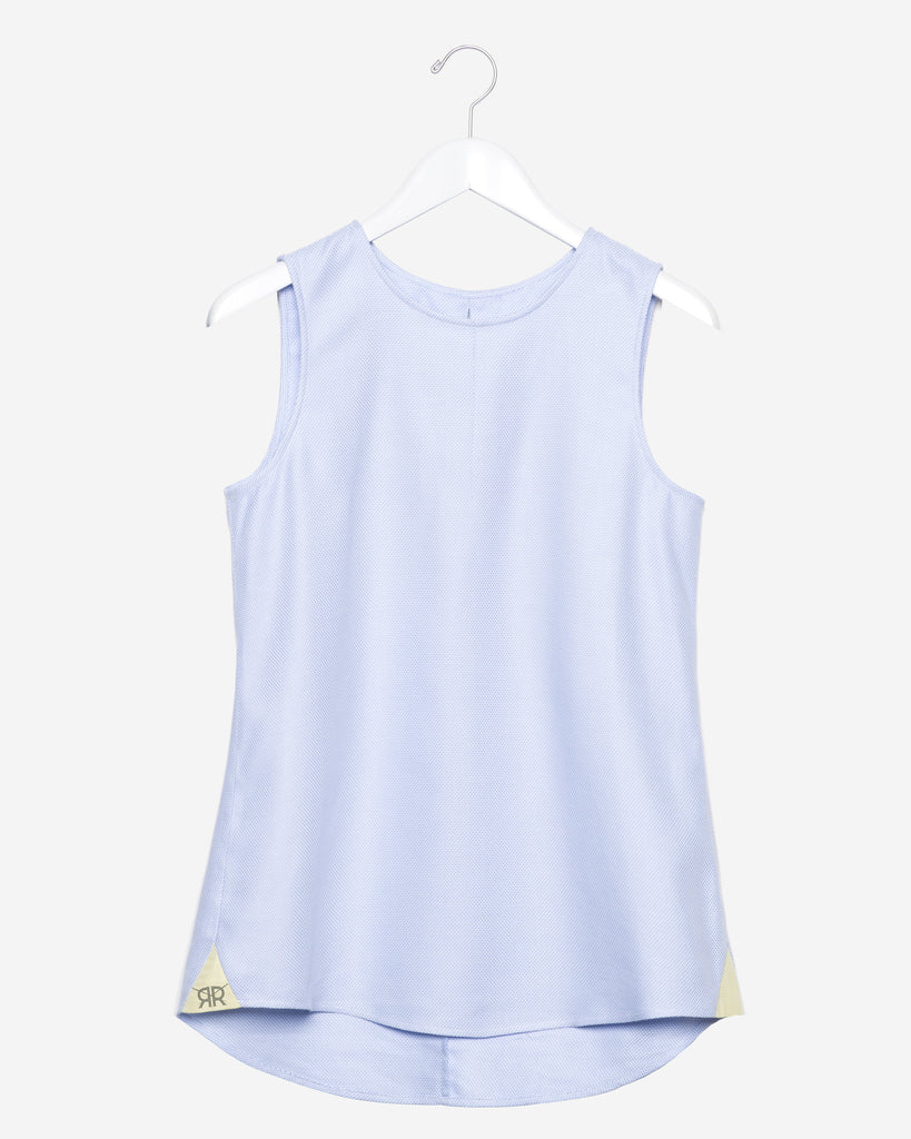 Sleeveless - Blue and White Chevron