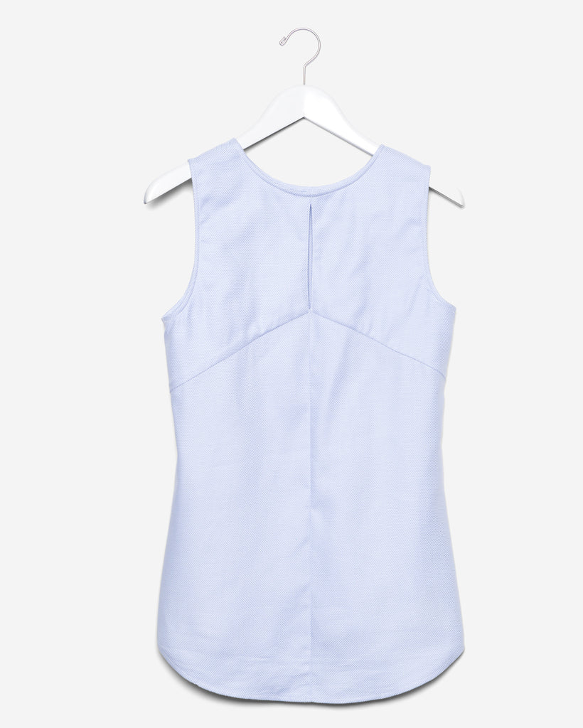 Sleeveless - Blue and White Chevron