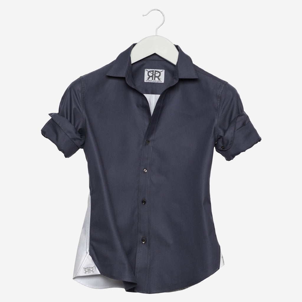 Tailored Shirt with Contrast Fabric