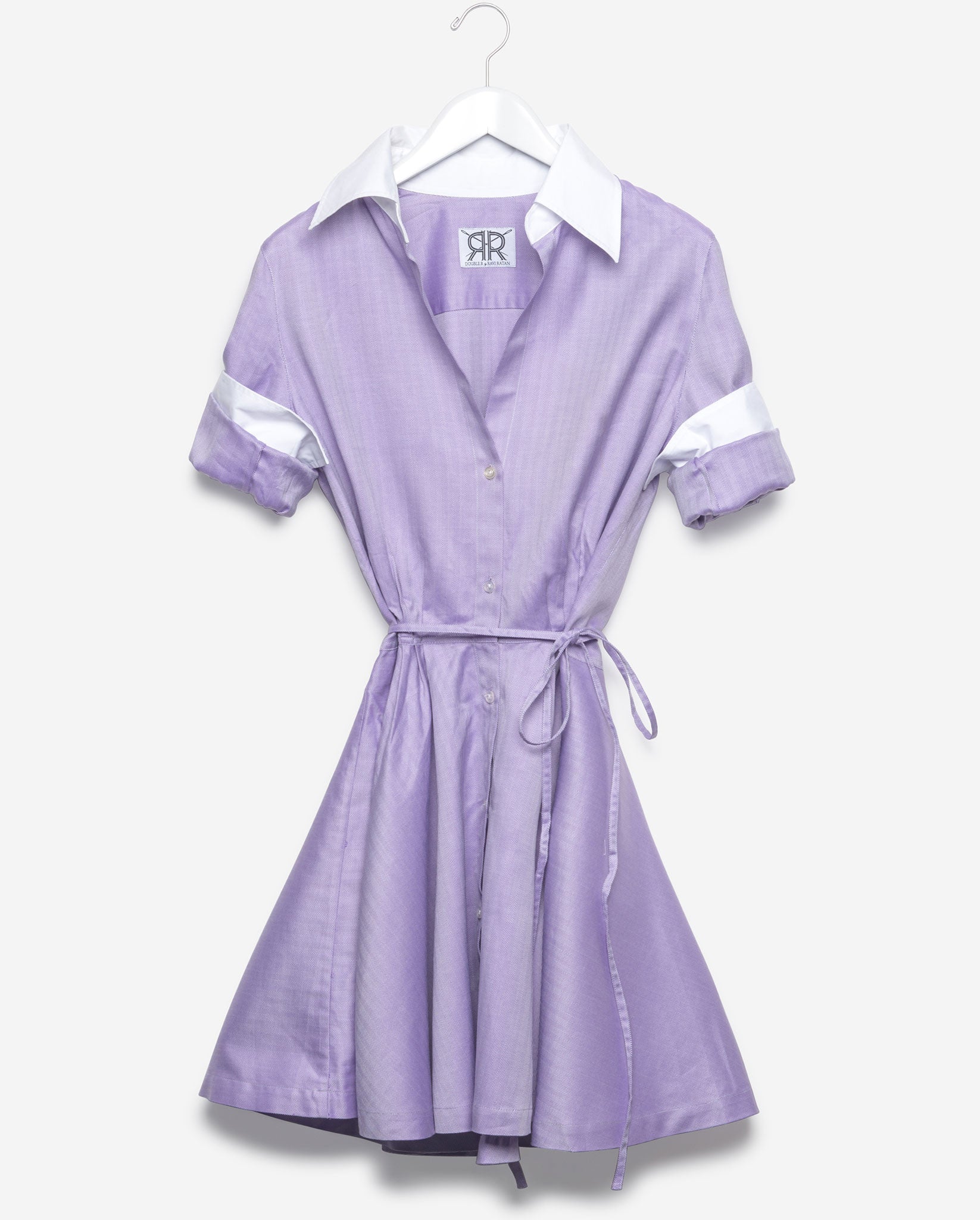 herringbone shirt dress Blue Herringbone Textured Shirt BLANK
