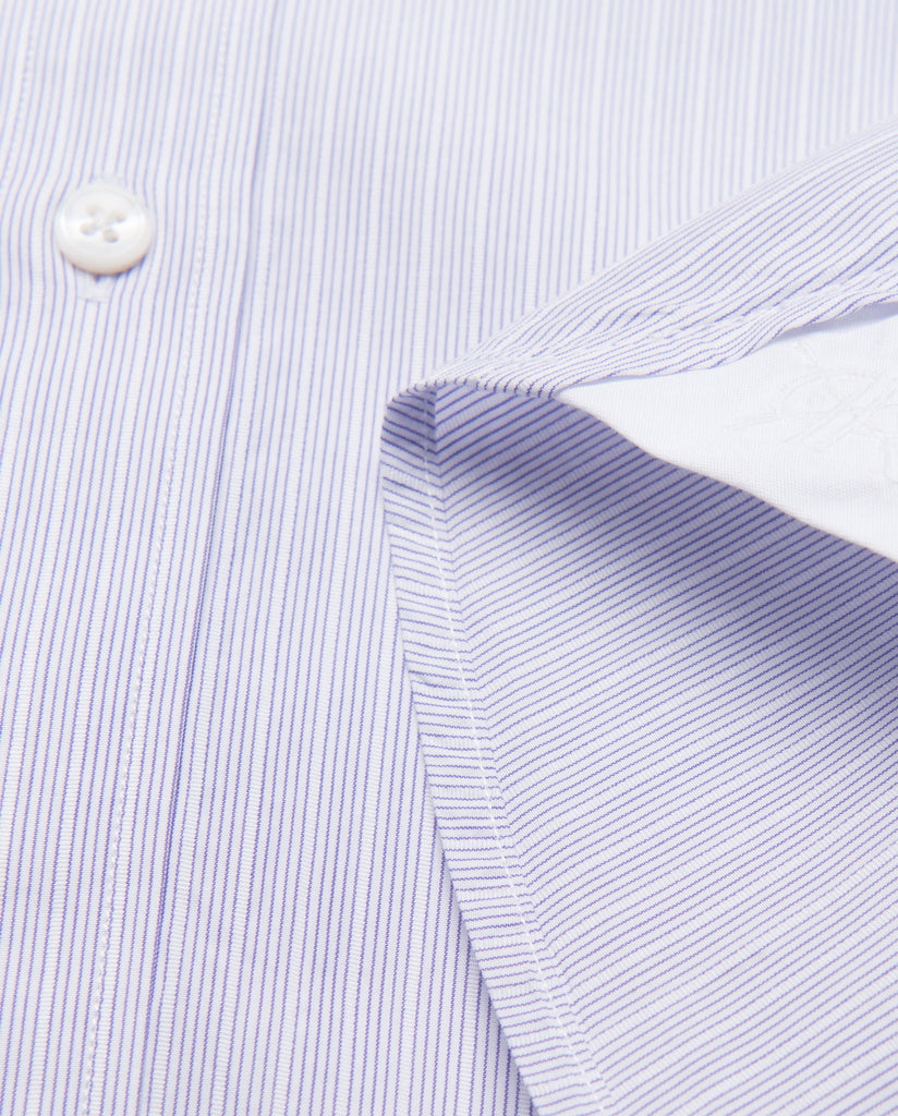 Tailored - Purple Stripe with White Collar and Cuffs