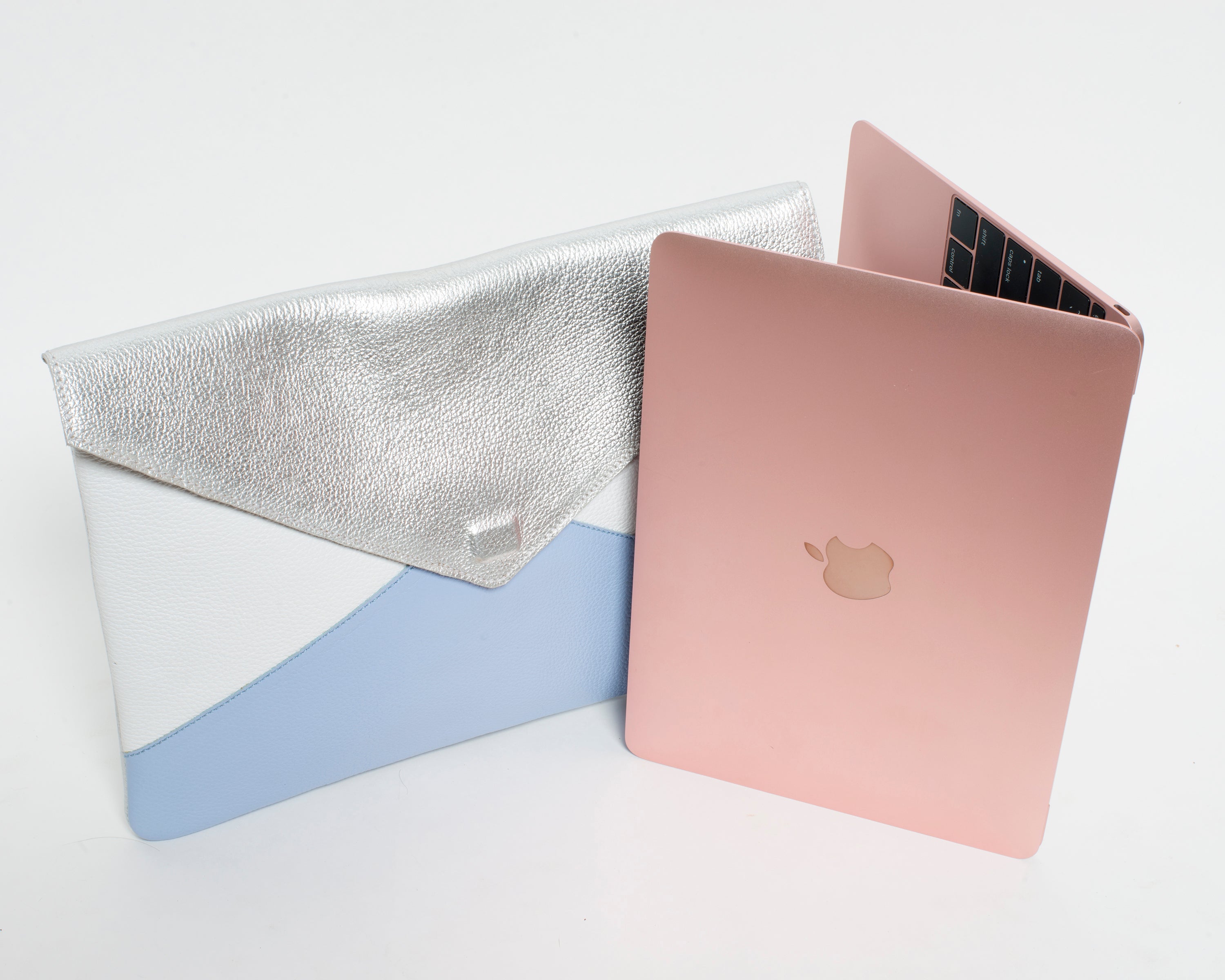 Silver and Blue Clutch